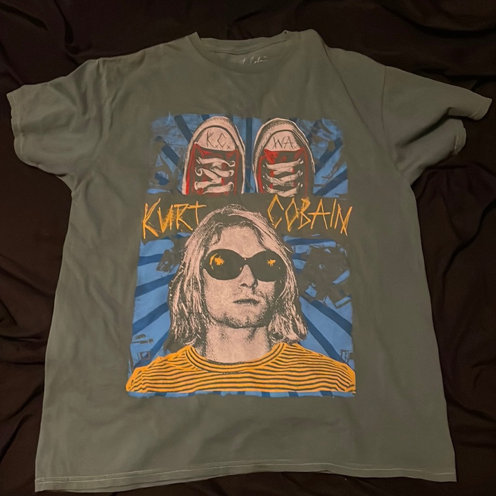 Green Kurt Cobain Shirt